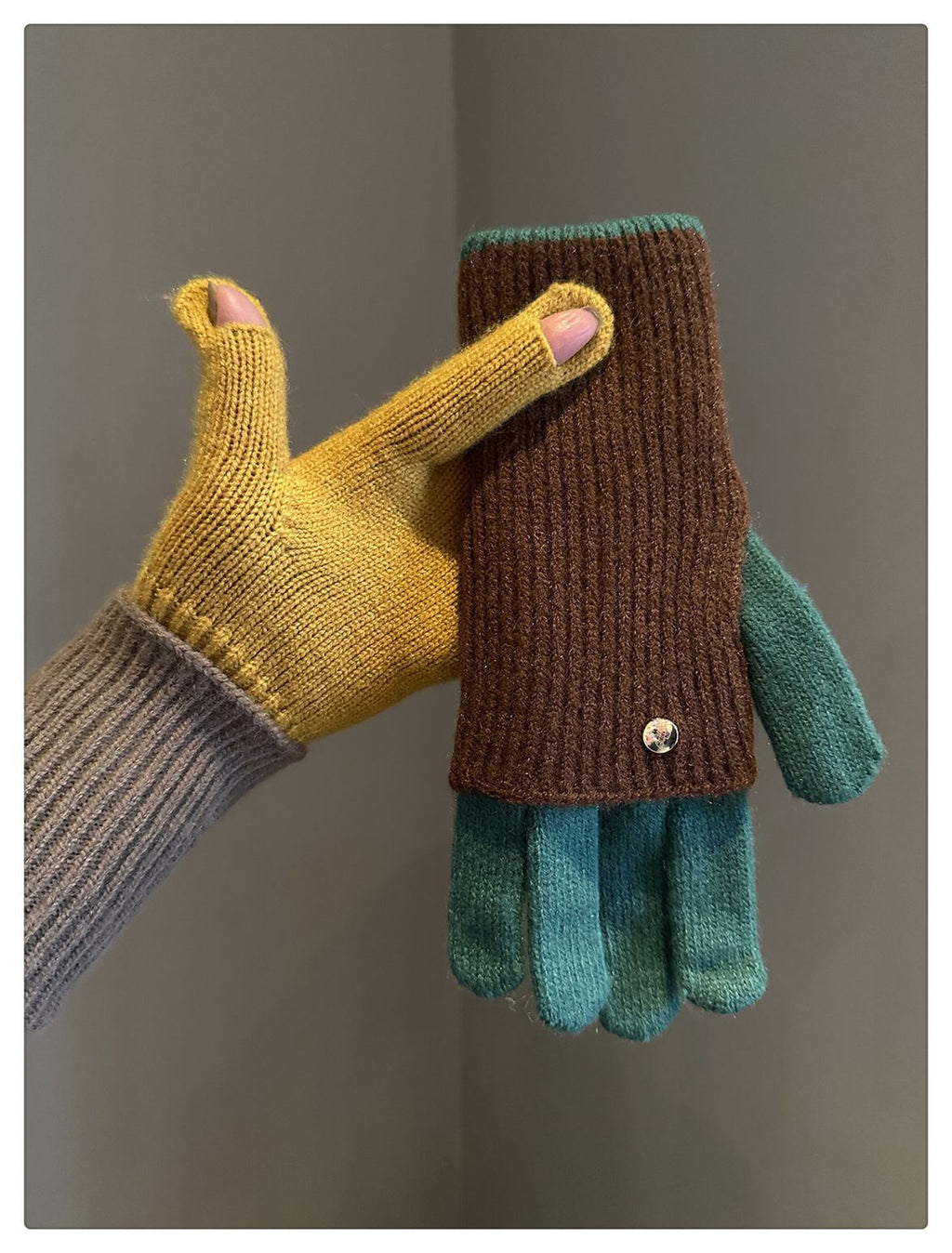 Gants sans doigts doublés en laine