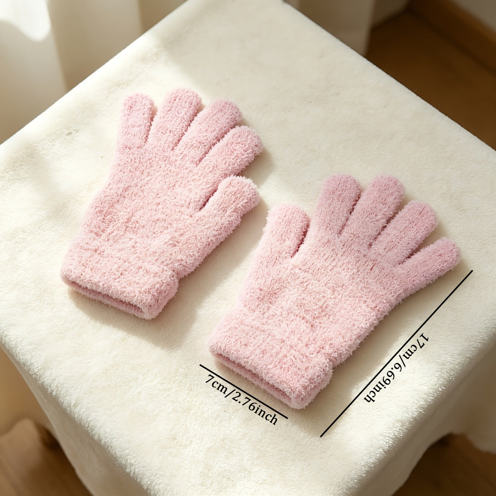 Gants épais à poignet côtelé en maille torsadée