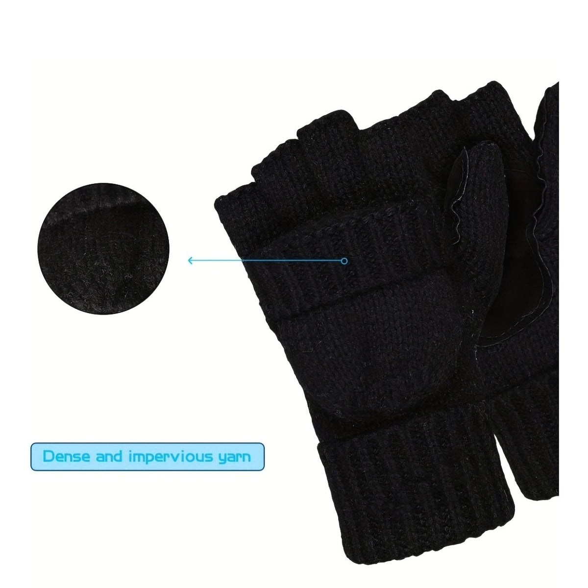 Gants mitaines en laine, beige