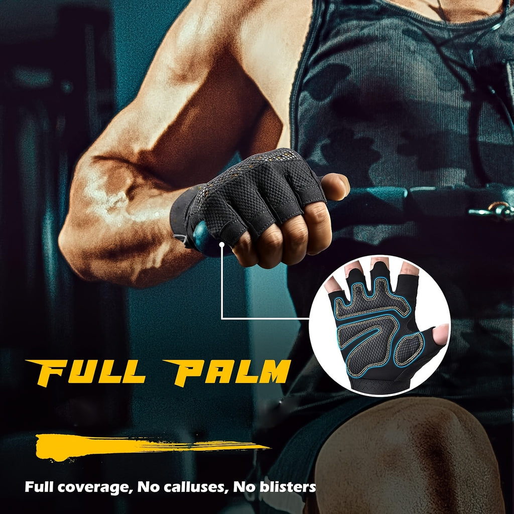 Gants de musculation respirants à paume renforcée en maille