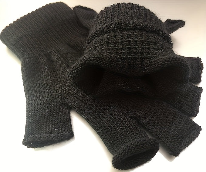 Gants sans doigts thermiques de conduite en maille — lot de 4 paires