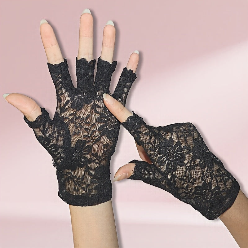 Gants sans doigts fins de conduite en maille
