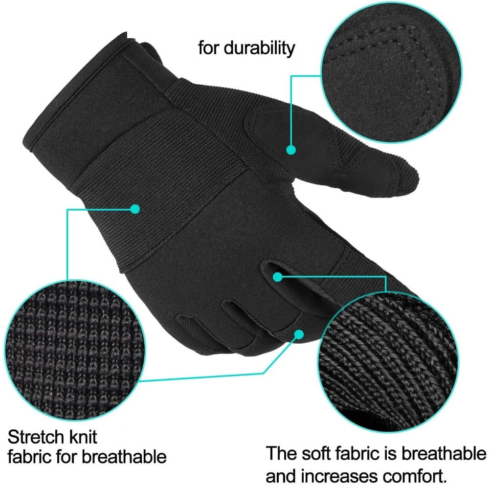 Gants tactiles à poignet froncé en softshell