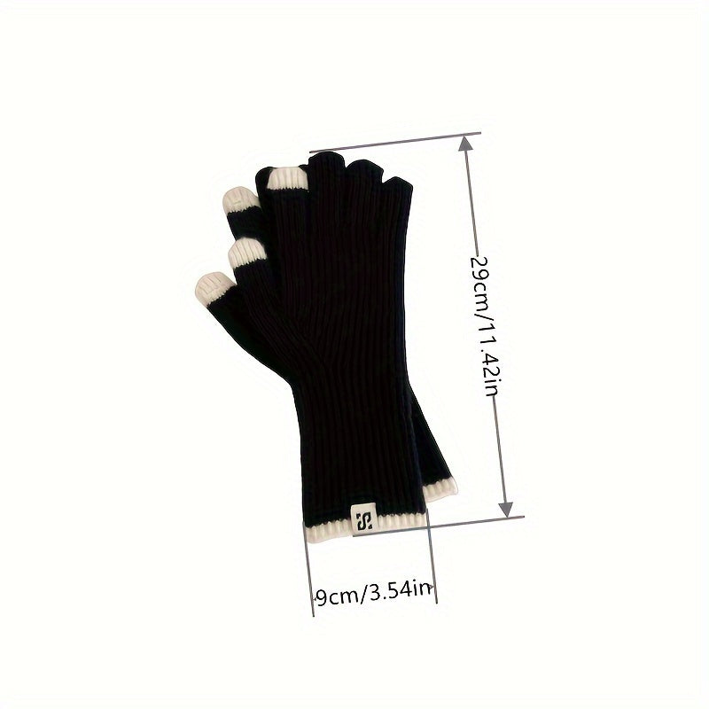 Gants mitaines en laine, 2 coloris