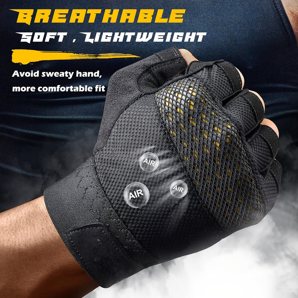 Gants de musculation respirants à paume renforcée en maille