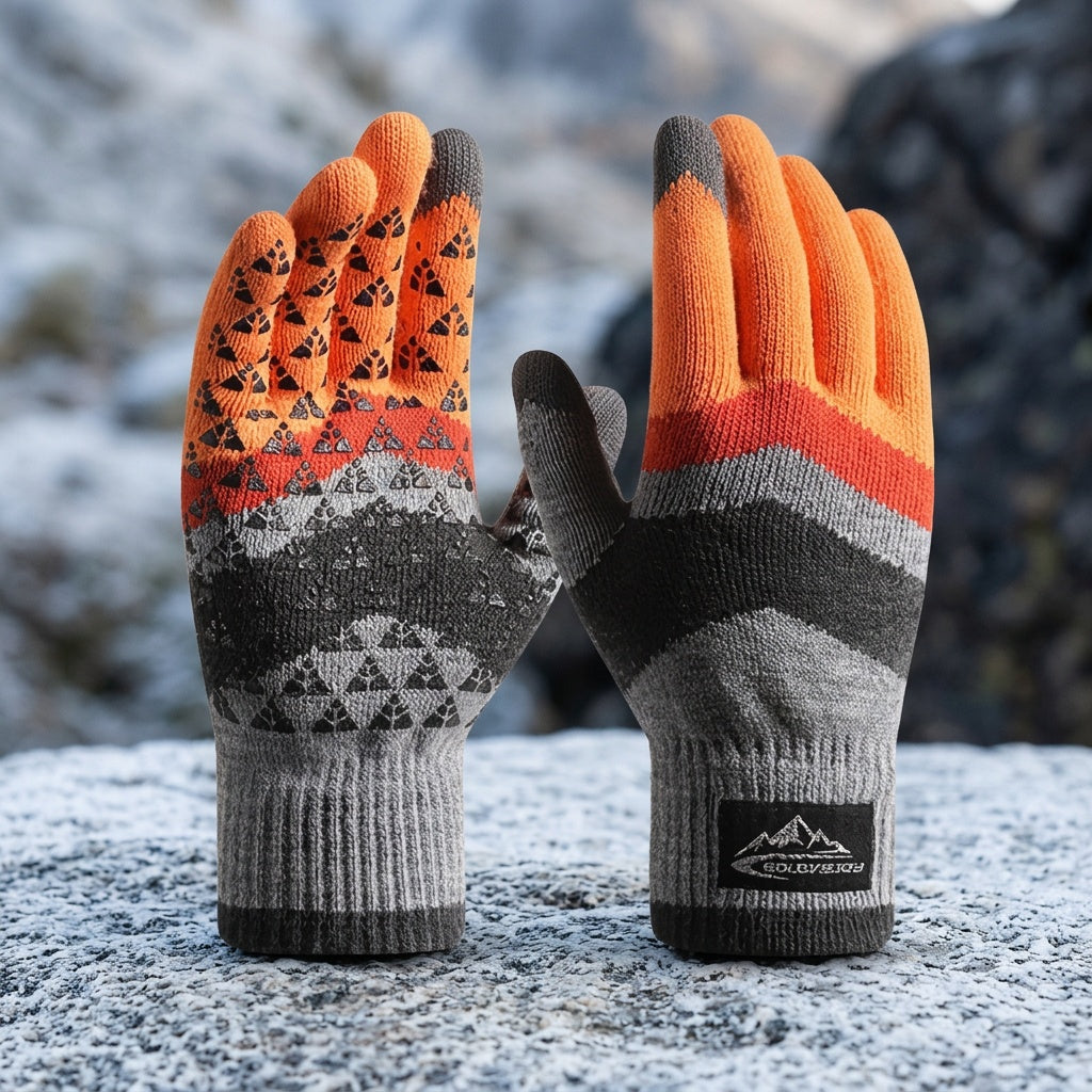 Gants tactiles antidérapants doublés en maille, 2 coloris