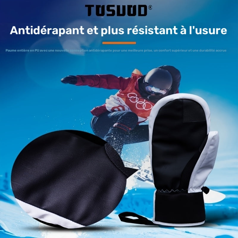 Moufles de ski imperméables en maille, Tosuod