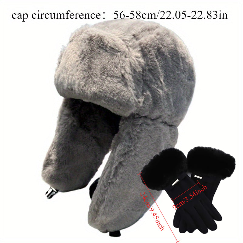 Ensemble 2 pièces — chapka et gants