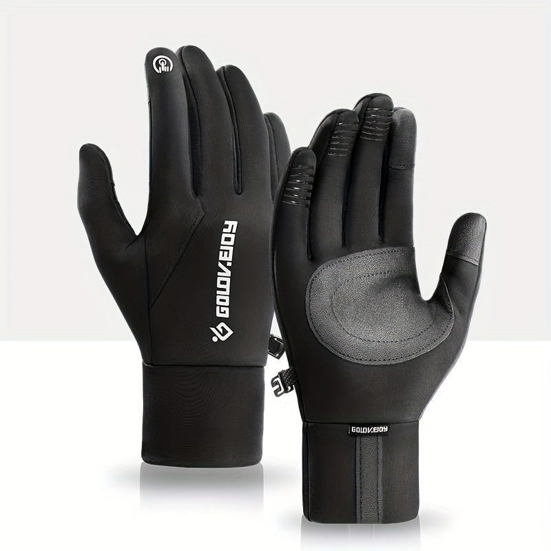 Gants tactiles coupe-vent antidérapants, noir