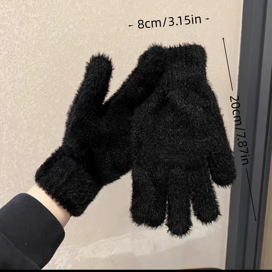 Gants en maille, 6 coloris, tissé