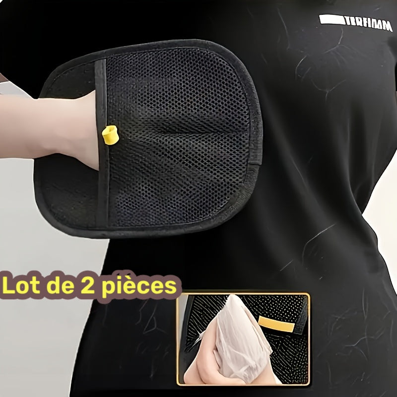 Gants doublés en maille — lot de 2 paires