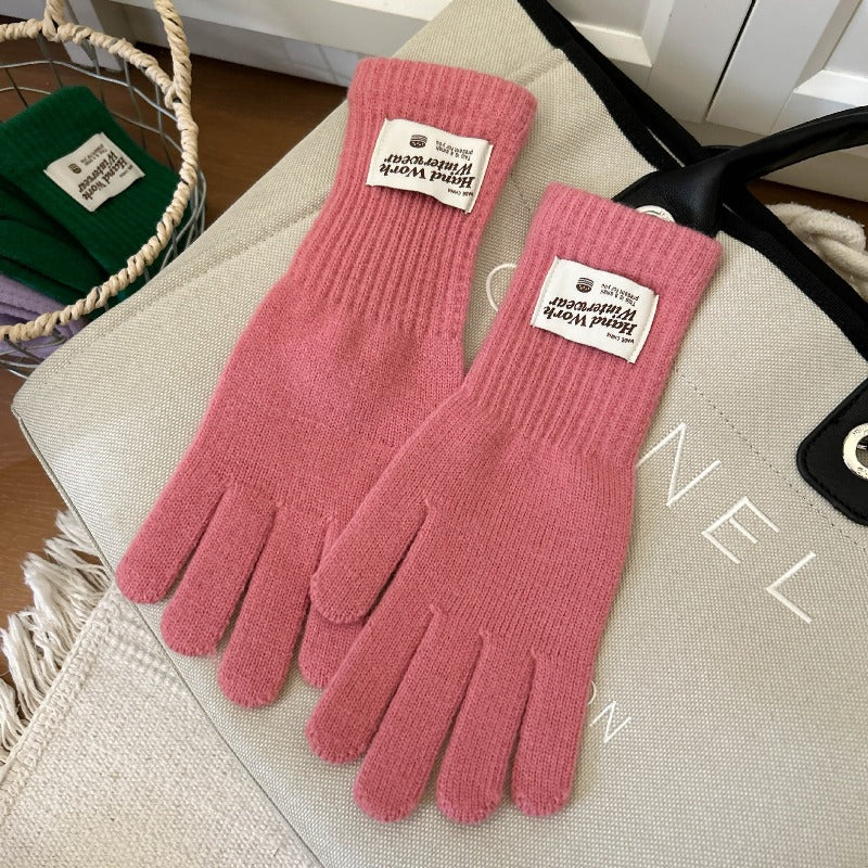 Gants tactiles coupe-vent à étiquette cousue en maille — lot de 3 paires