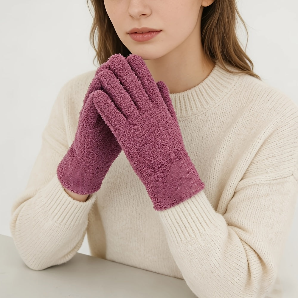 Gants en suédine, gris