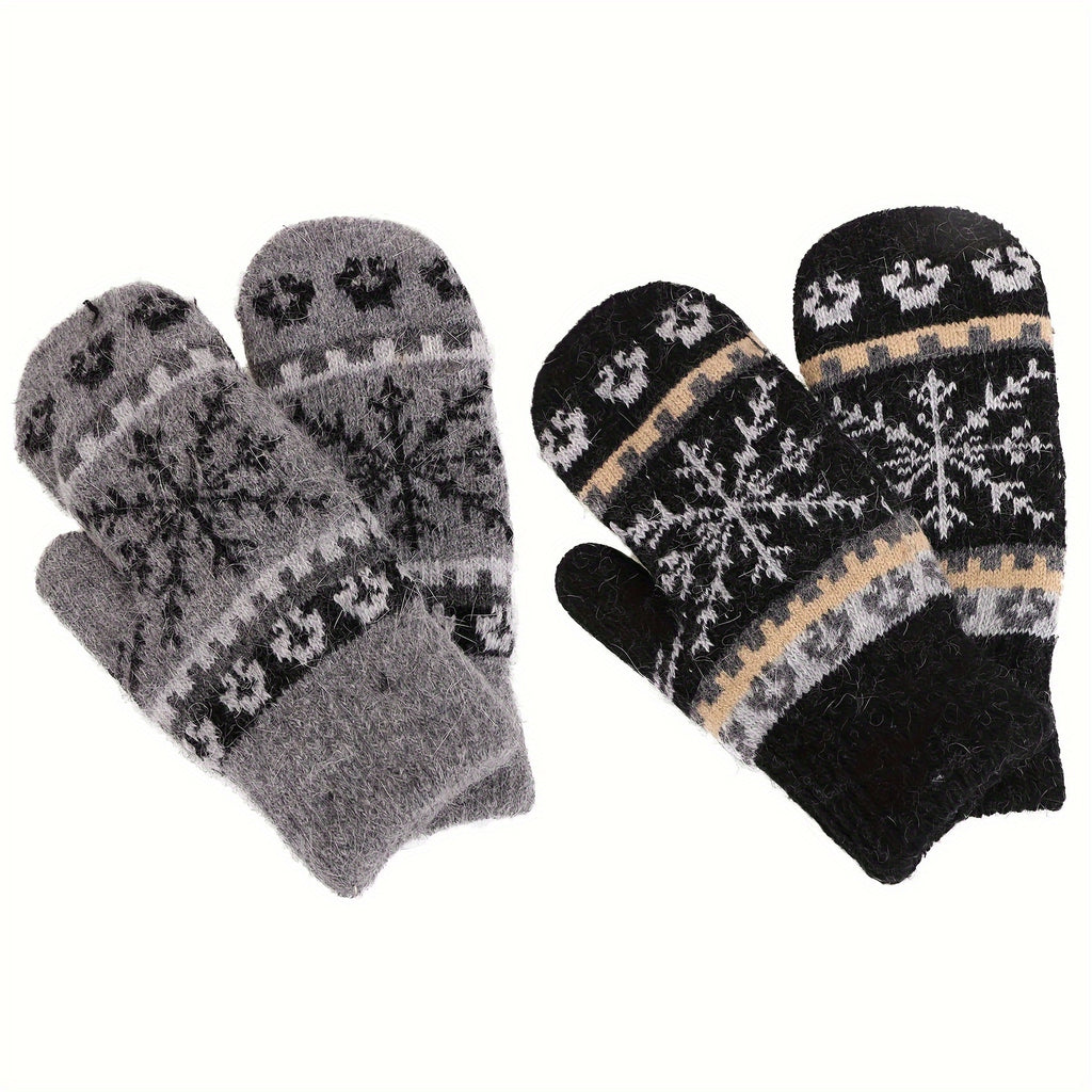 Gants mitaines en laine