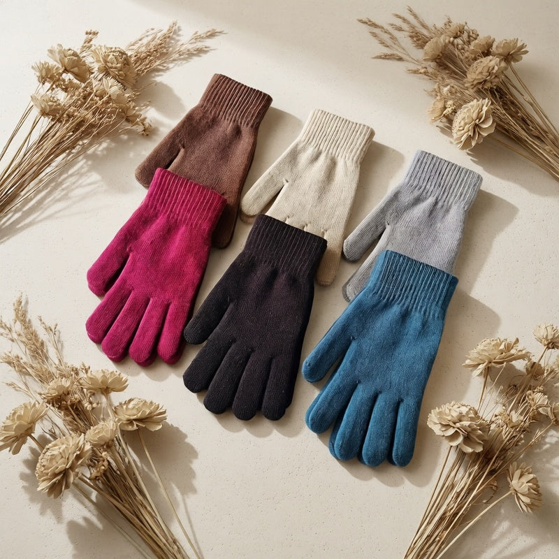 Gants thermiques de vélo en maille, bleu, noir, gris, rouge et vert herbe