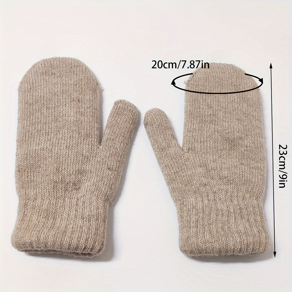 Moufles à motif fleuri en maille