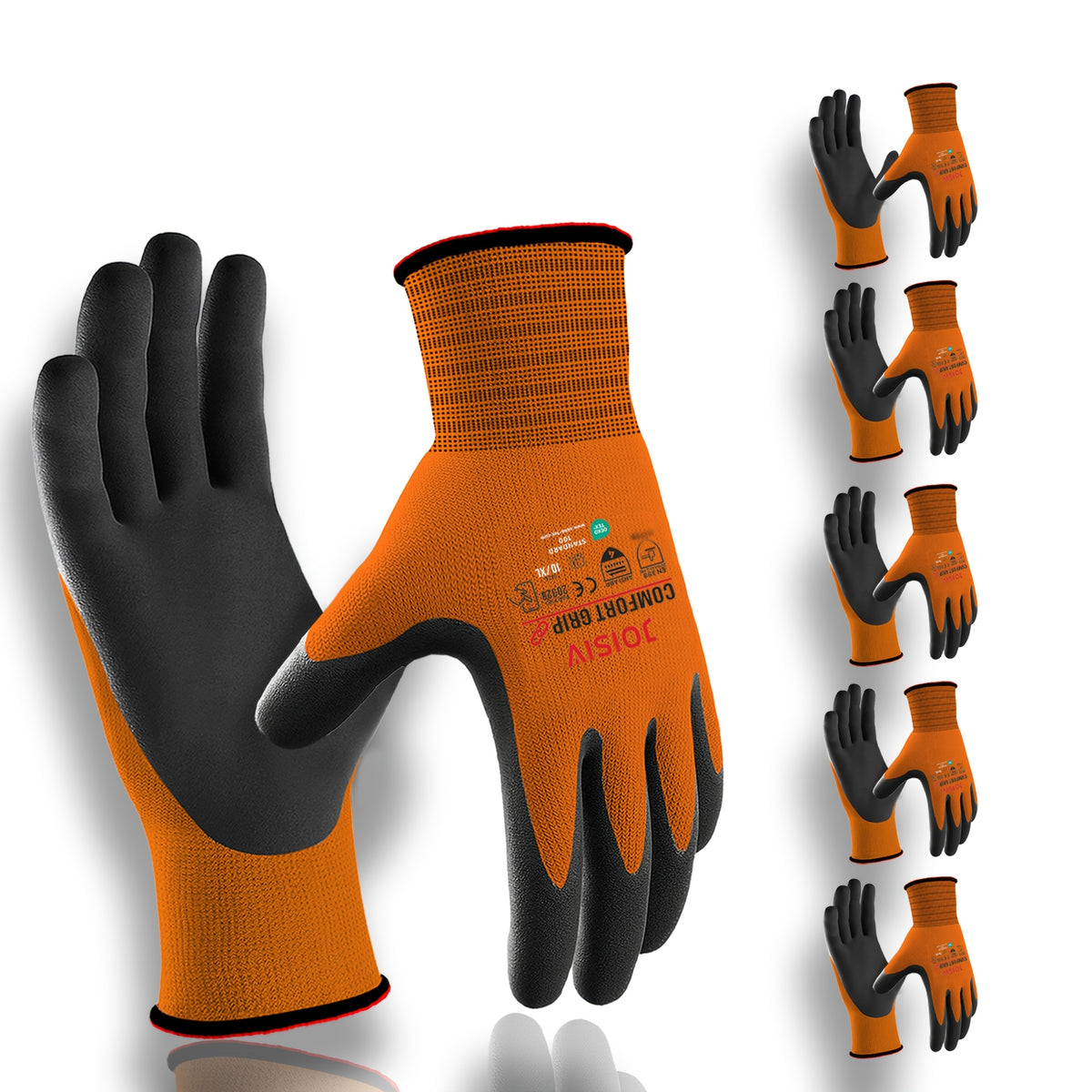 Orange (12PCS/6 paires) / XL