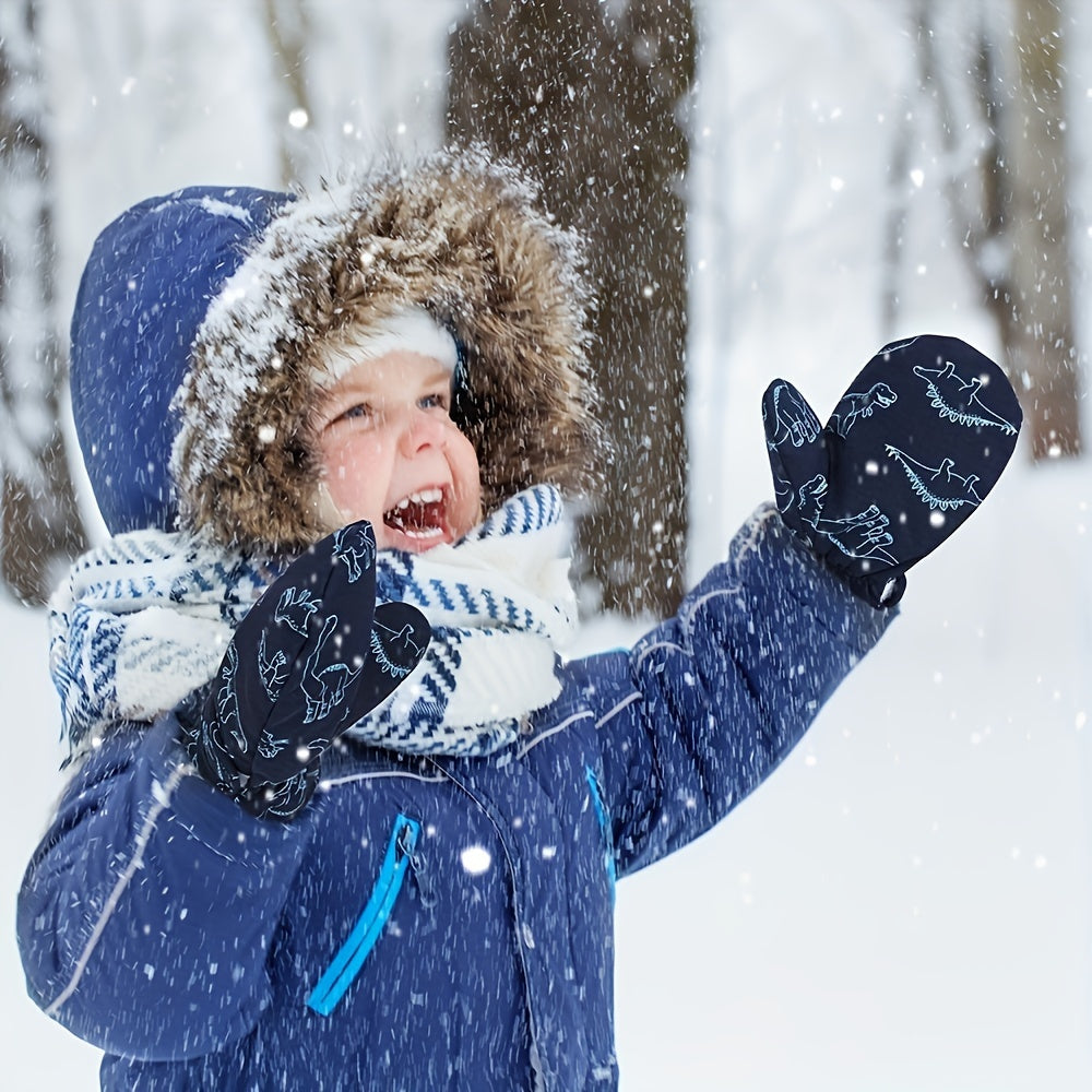 Moufles de ski en maille pour enfant