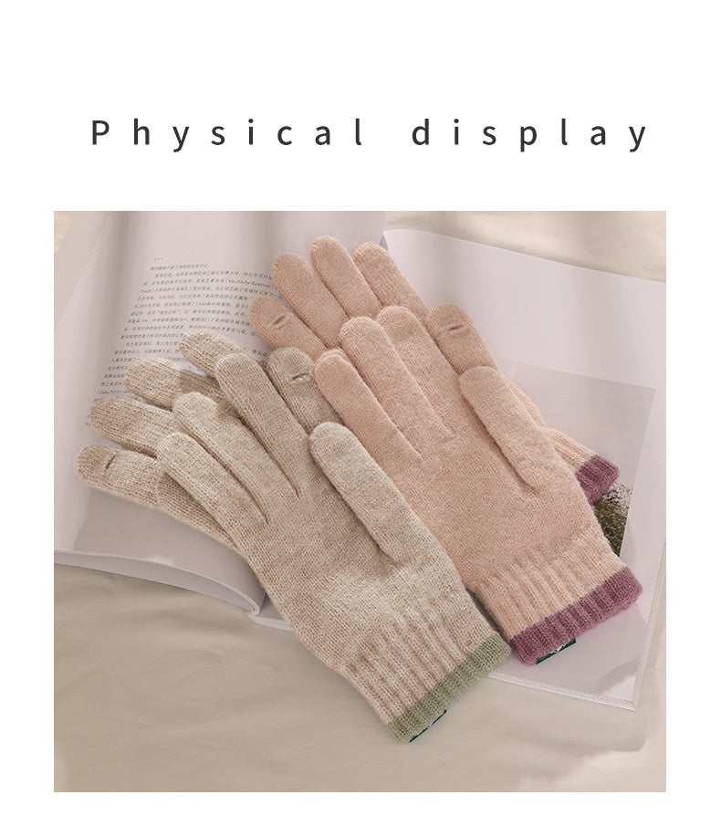 Gants coupe-vent doublés en laine