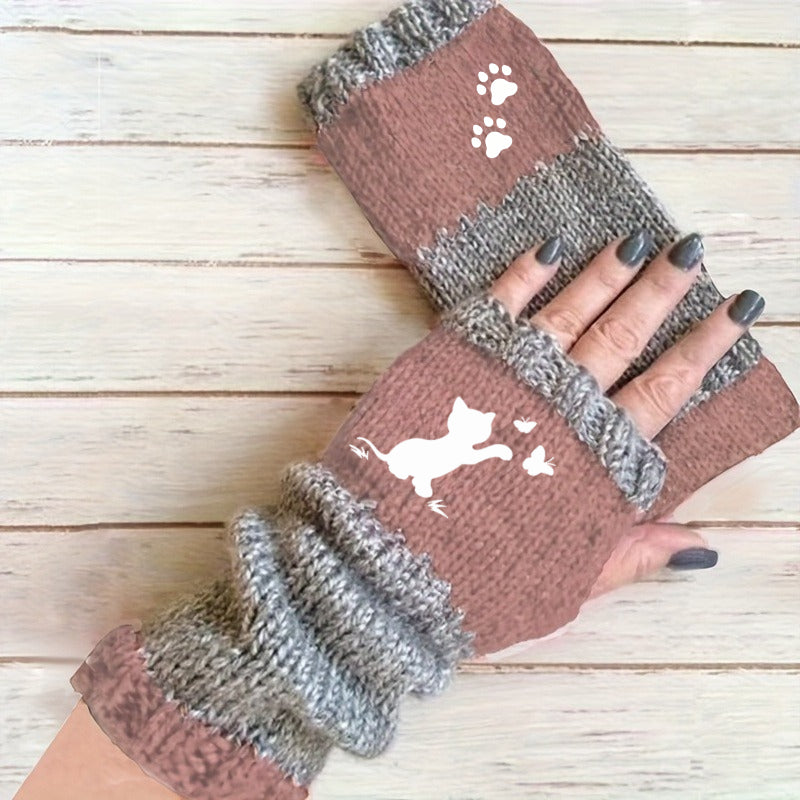 Gants mitaines thermiques en maille, 5 coloris