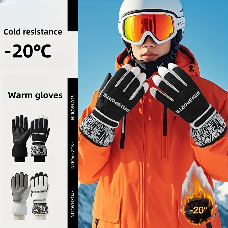 Gants tactiles coupe-vent thermiques en maille, 2 coloris