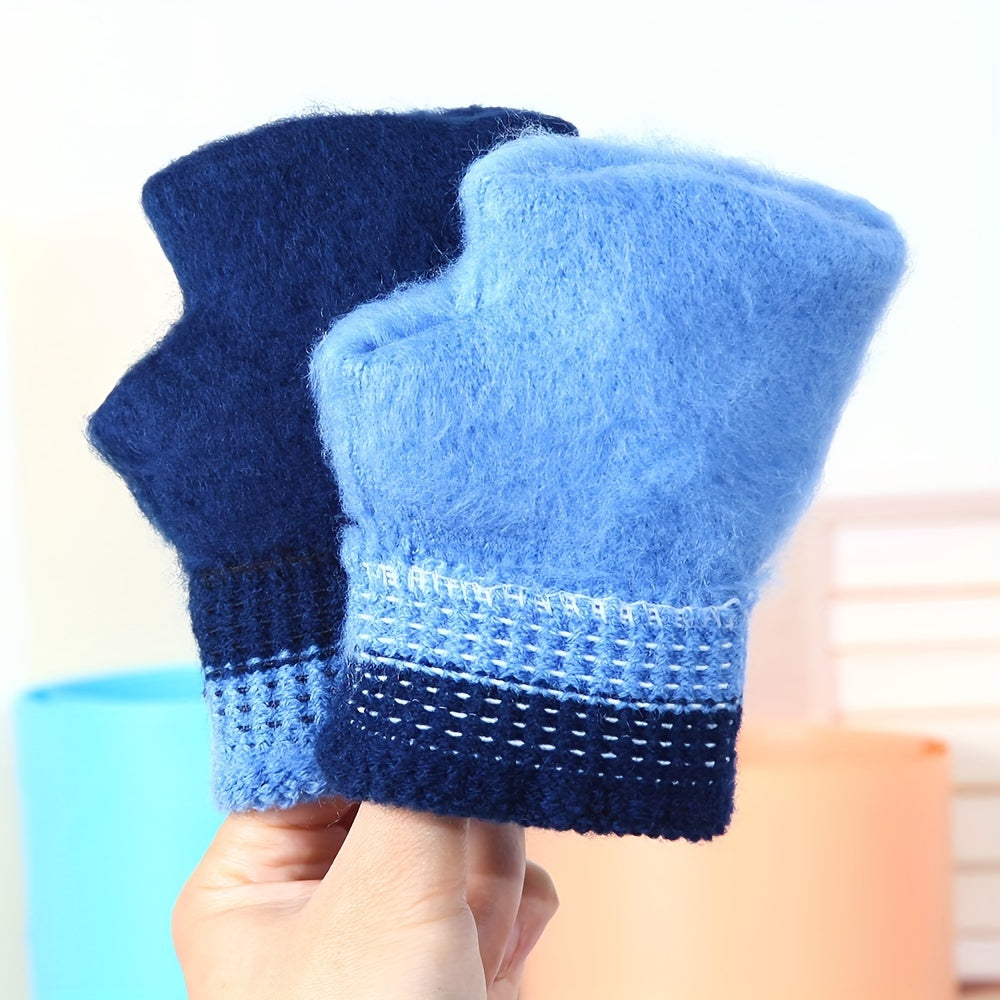 Gants épais en maille épaisse pour enfant — lot de 2 paires