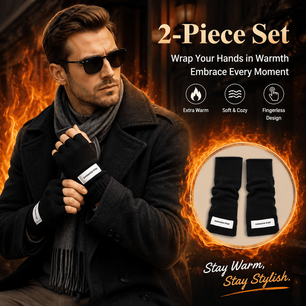 Gants sans doigts longs en coton — lot de 2 paires