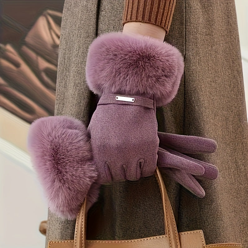 Gants doublés thermiques en cachemire