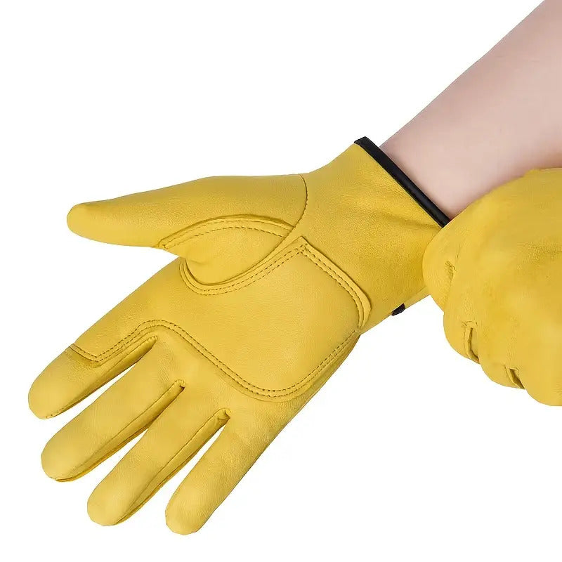 Gants de travail à paume renforcée à boucle de suspension en cuir de mouton — lot de 2 paires