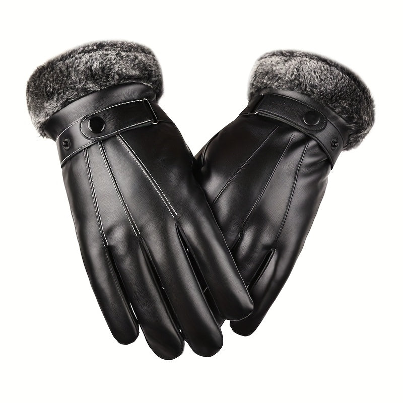 Gants tactiles thermiques en cuir