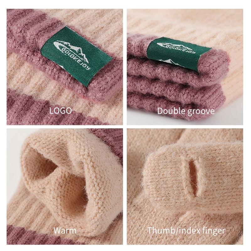 Gants coupe-vent doublés en laine