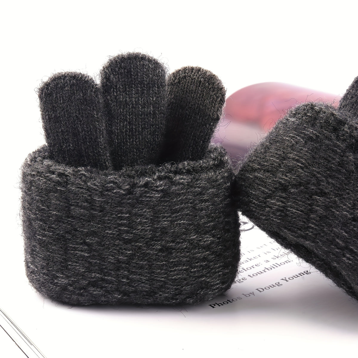 Gants tactiles thermiques de ski en laine