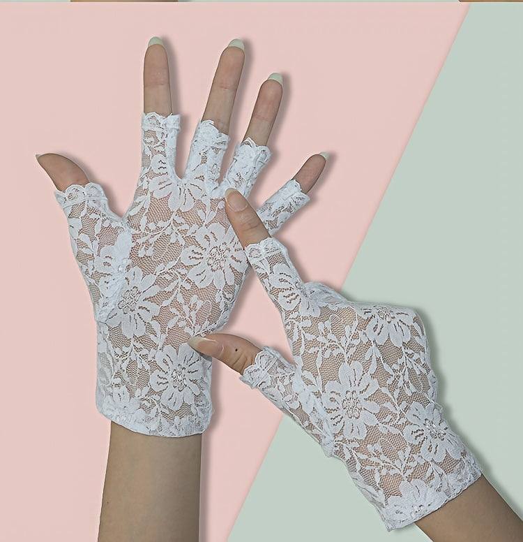 Gants sans doigts fins de conduite en maille