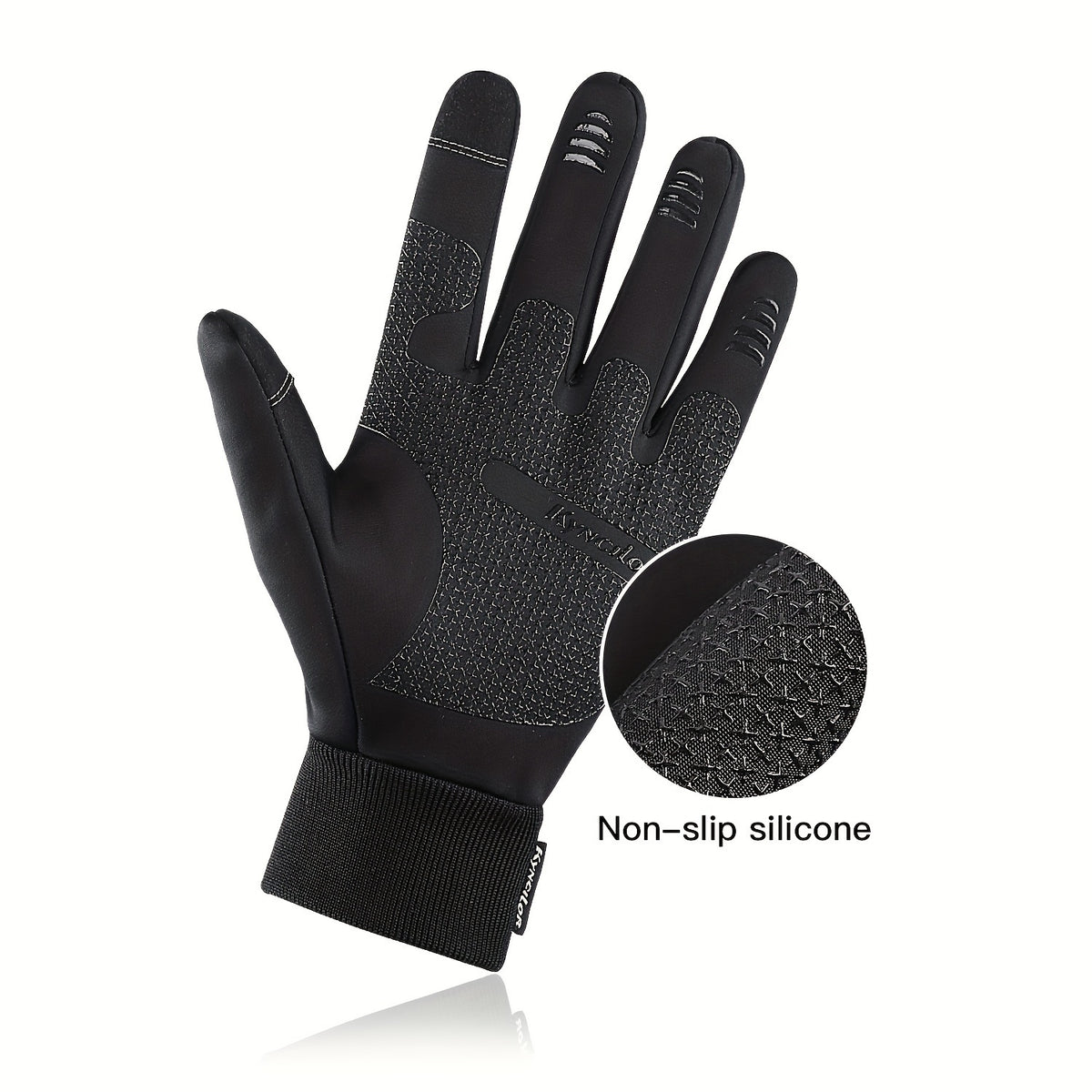 Gants tactiles antidérapants thermiques en maille, 2 coloris, du S au XL