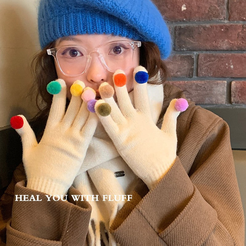 Gants tactiles en laine