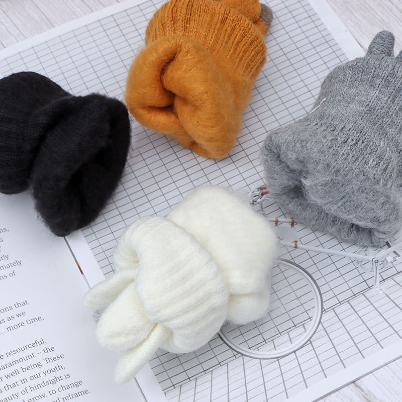 Gants tactiles en maille gaufrée, blanc