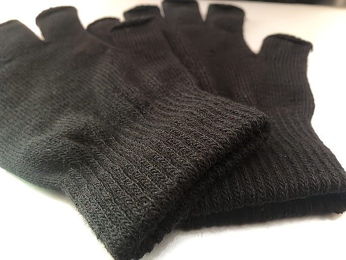 Gants sans doigts thermiques de conduite en maille — lot de 4 paires