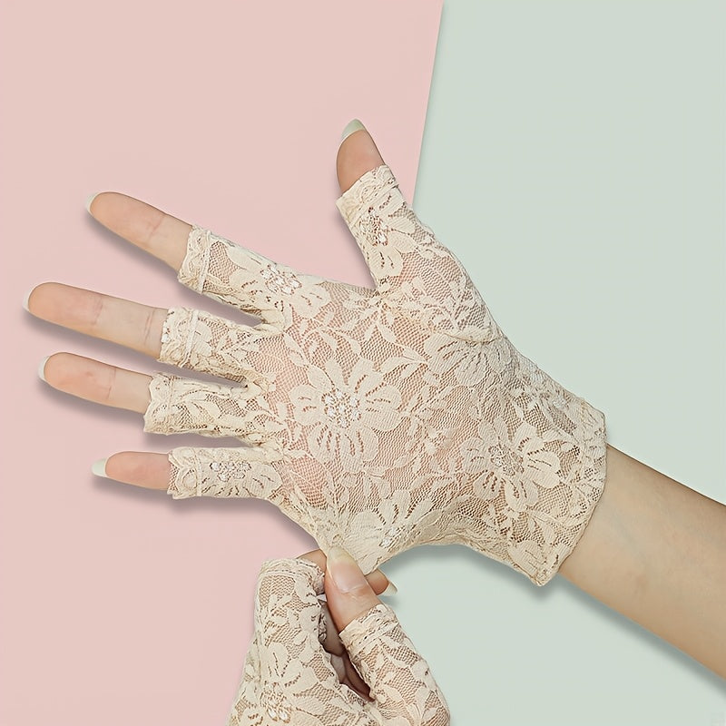Gants sans doigts fins de conduite en maille
