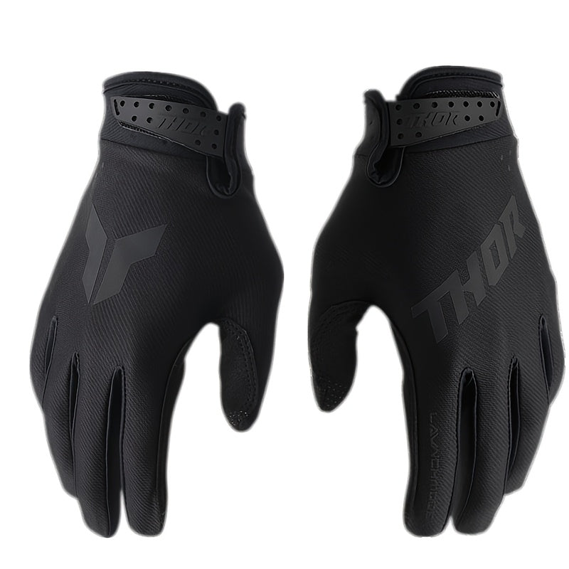 Gants de moto fins, dos aéré, noir
