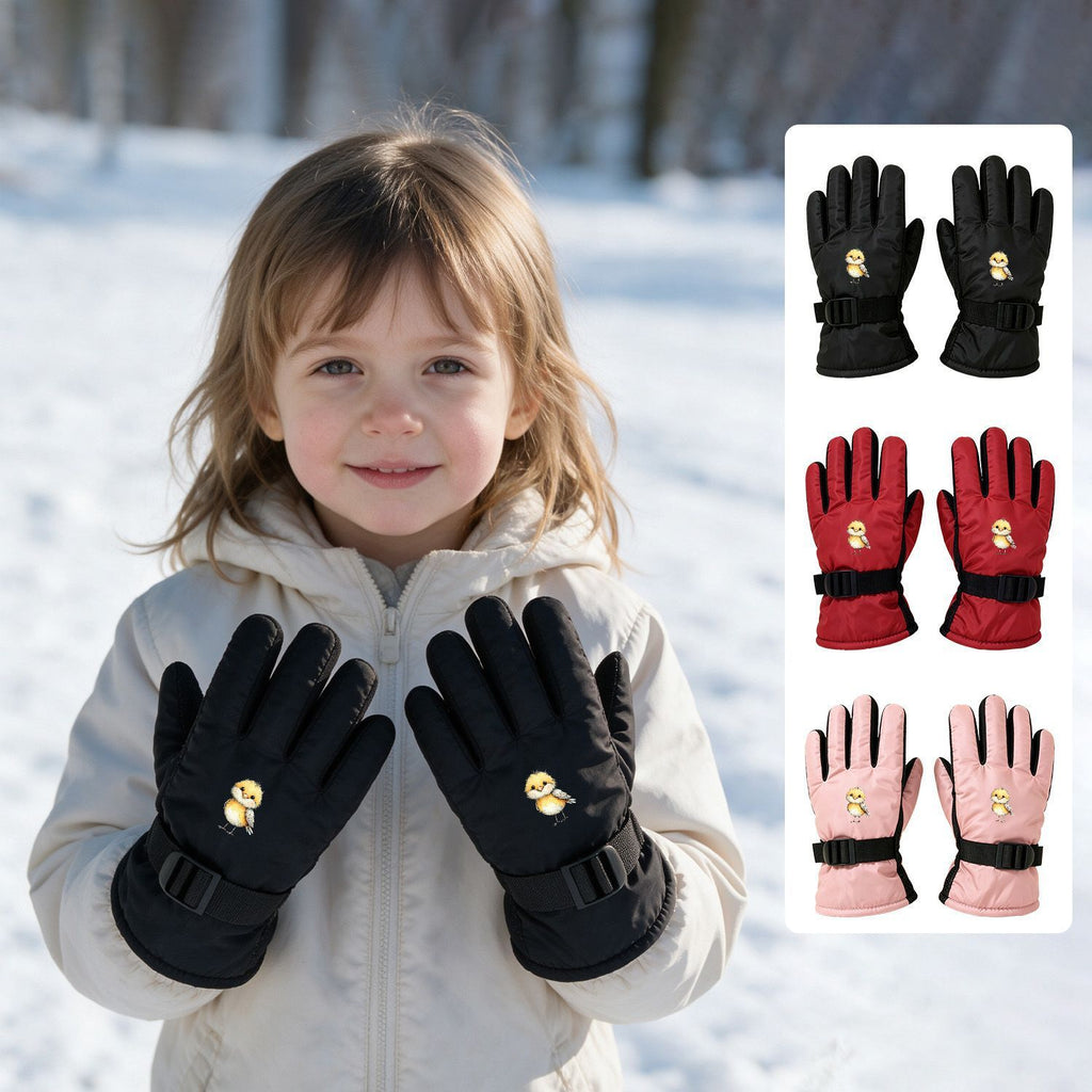 Gants de ski pour enfant, noir
