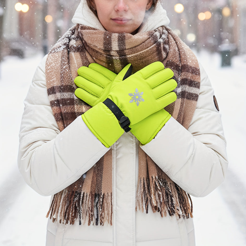 Gants de ski imperméables à flocons