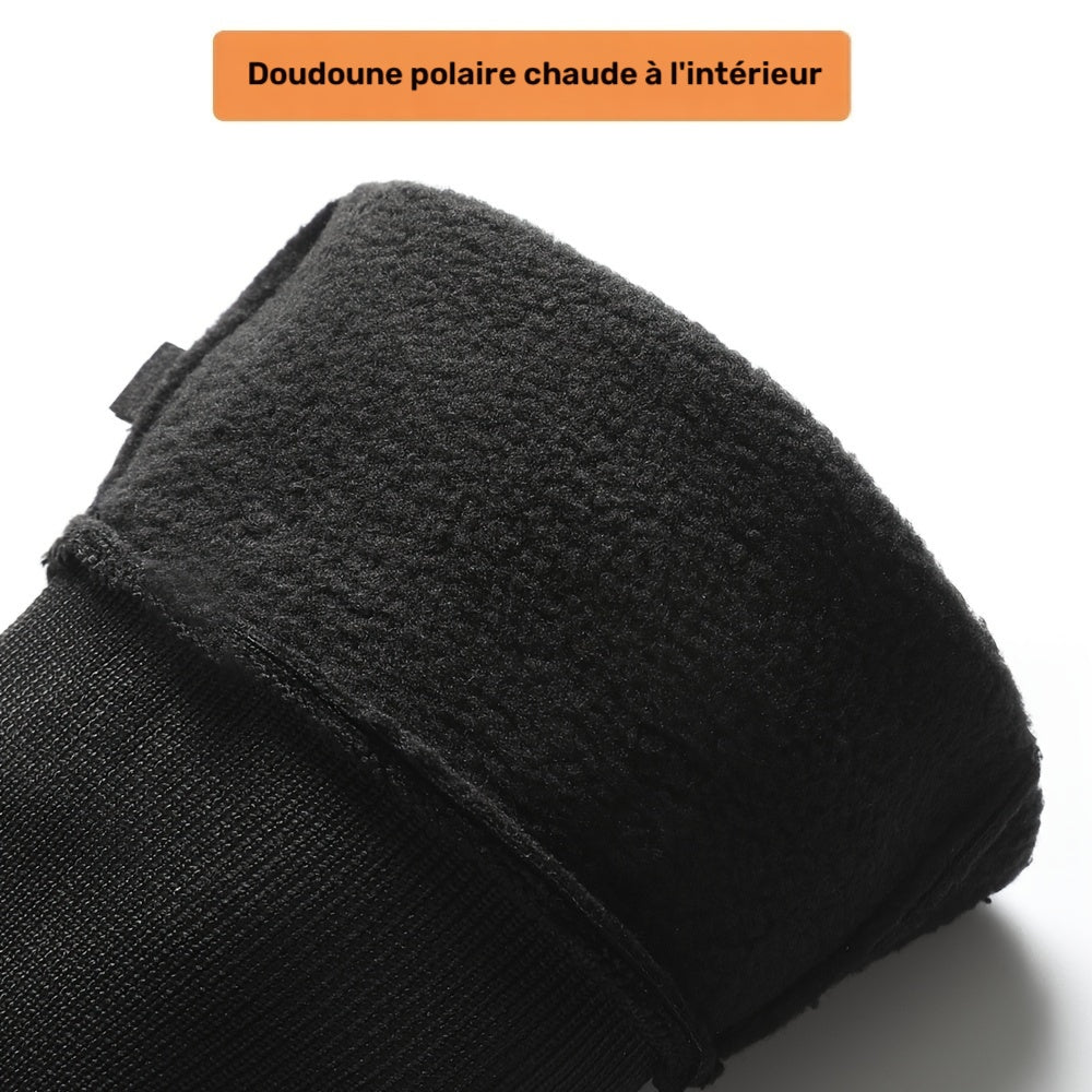 Gants tactiles coupe-vent thermiques en simili cuir, du M au XL