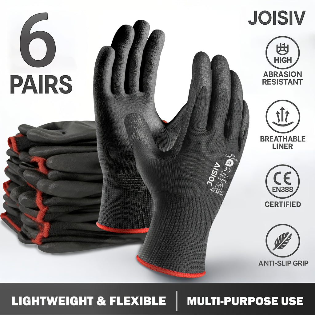 Noir-12pcs(6 Paires) / L