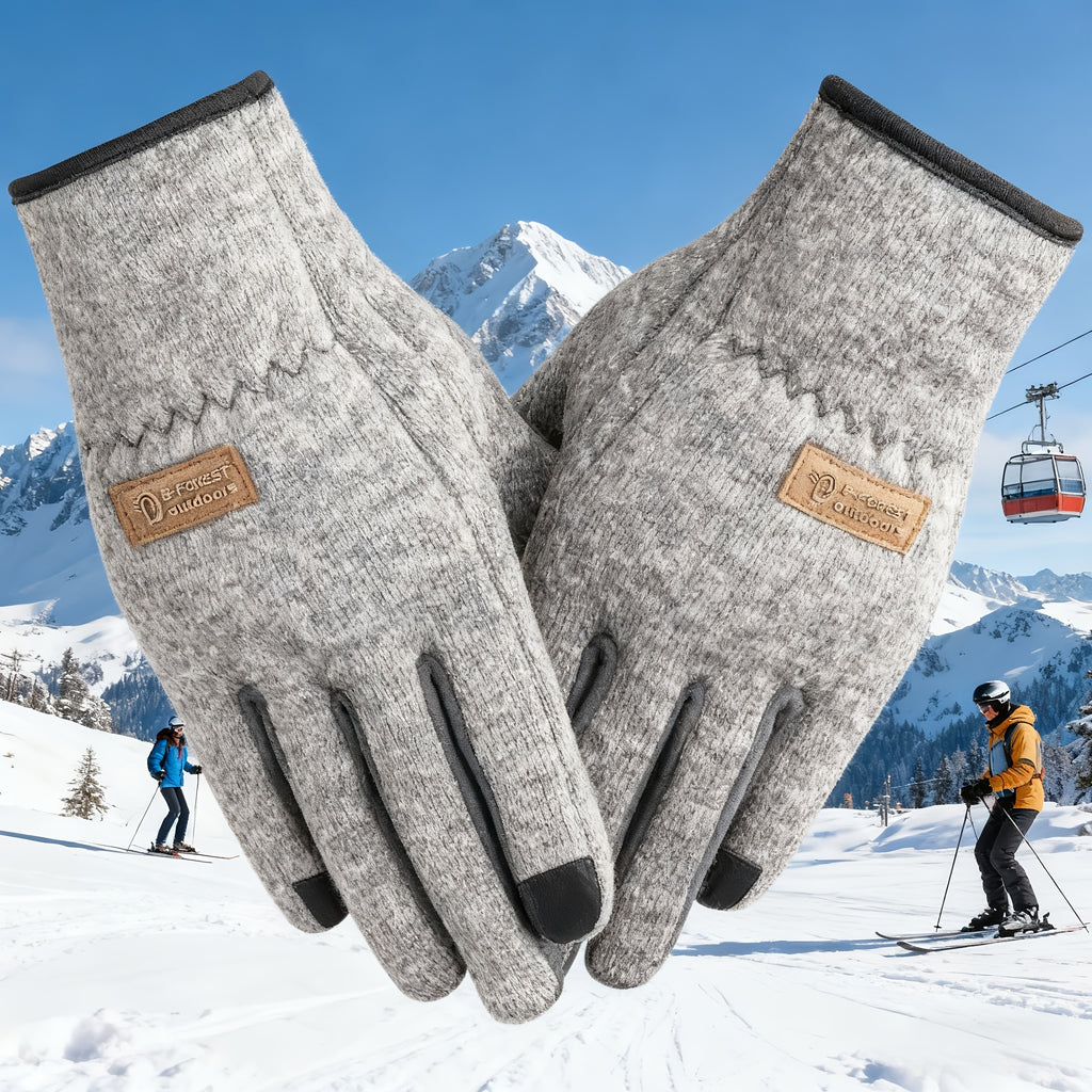 Gants tactiles coupe-vent de ski en maille, 2 coloris, du S au XL