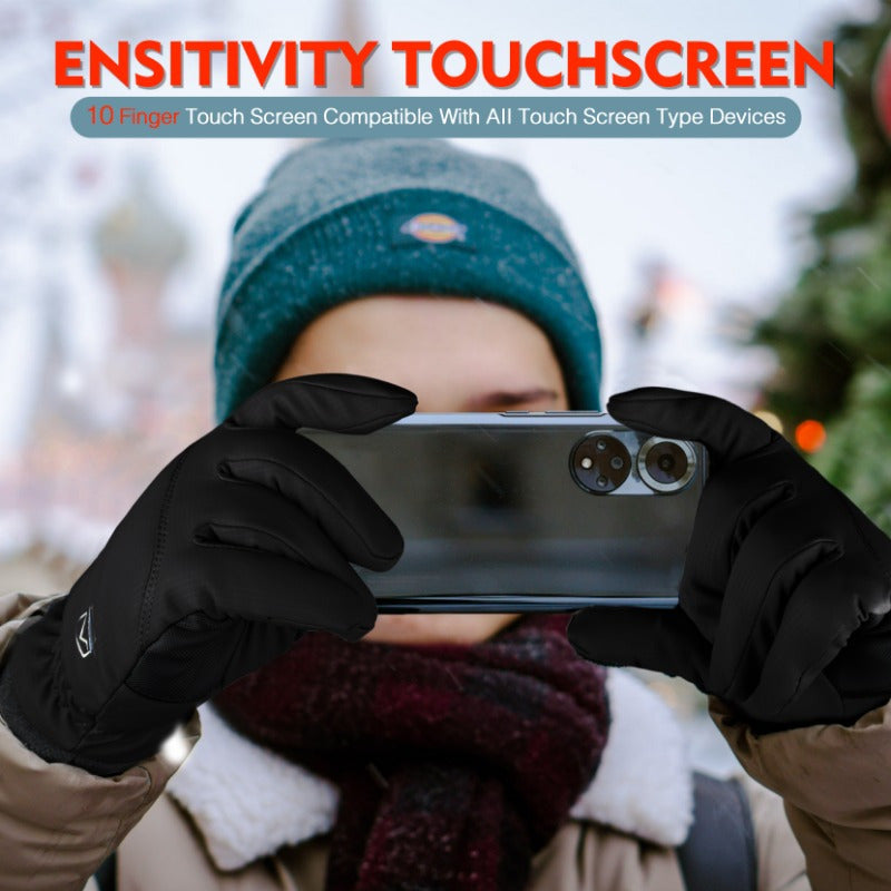 Gants tactiles à sangle de poignet en softshell