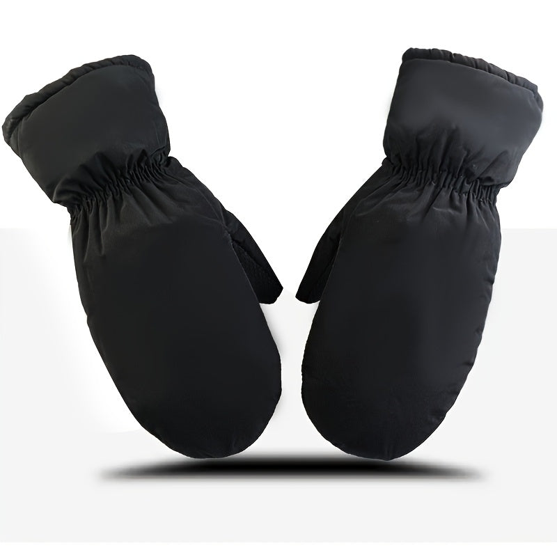 Moufles de ski imperméables à manchette longue en maille — lot de 2 paires