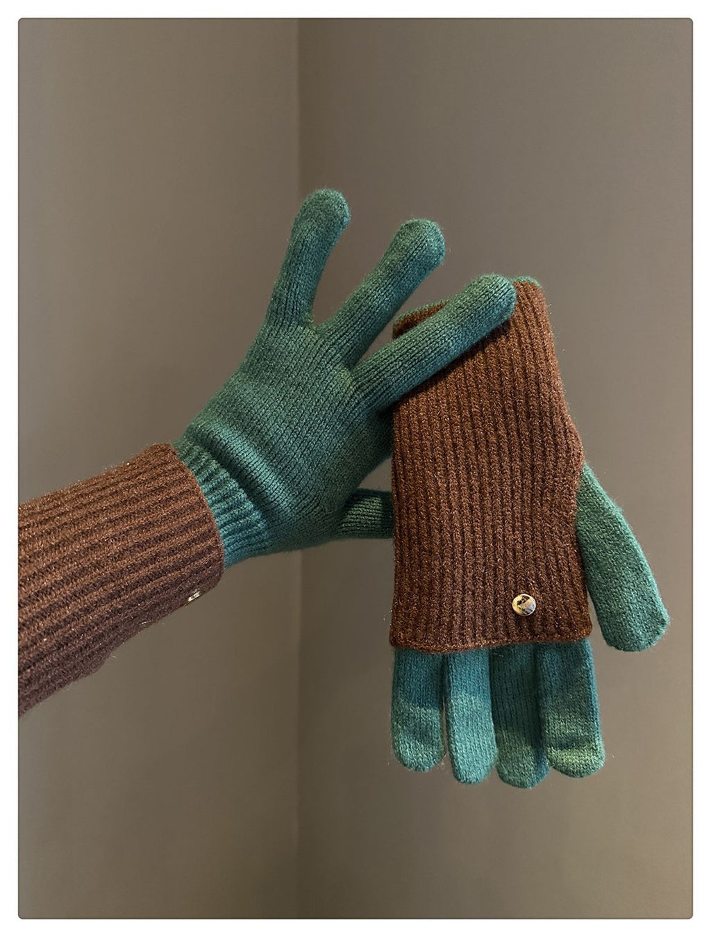 Gants sans doigts doublés en laine