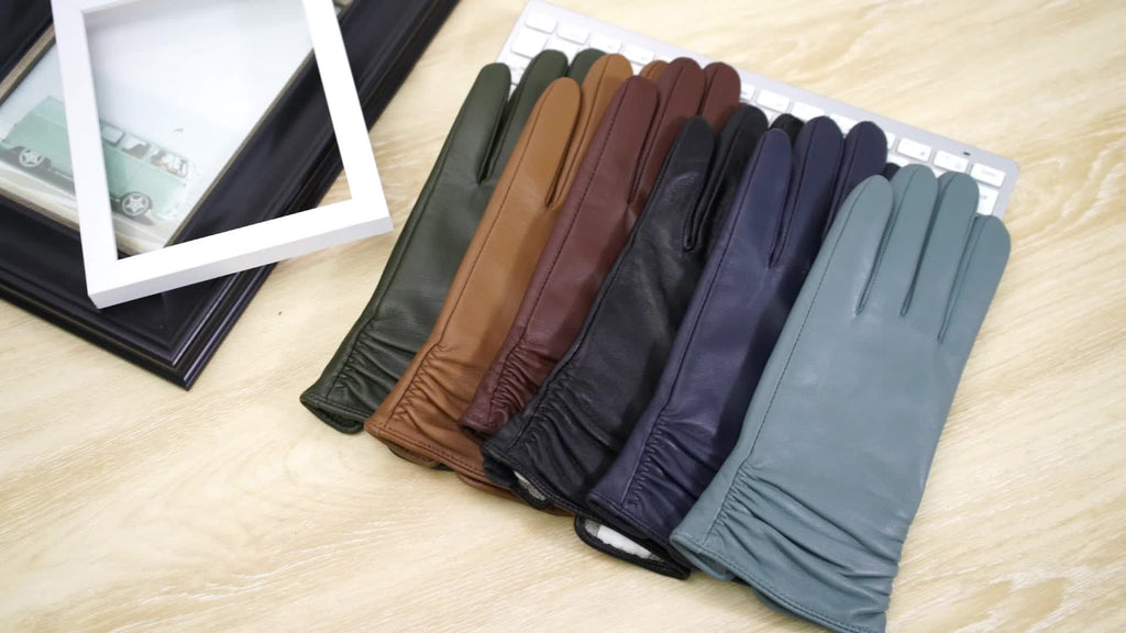 Gants coupe-vent en cuir