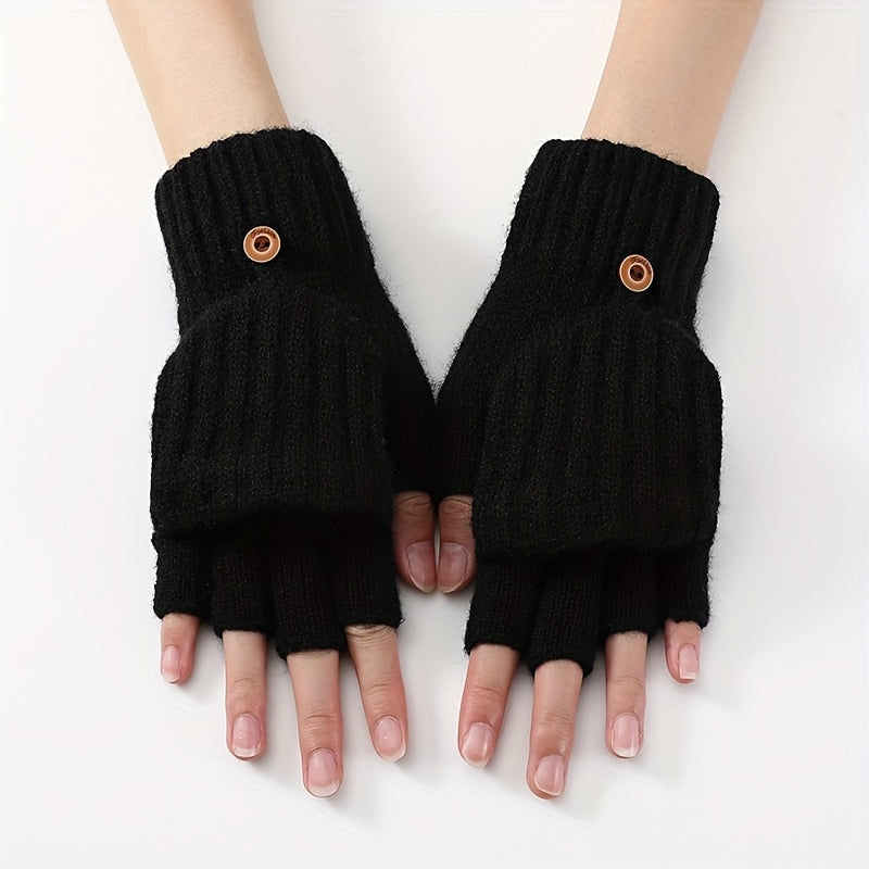 Gants mitaines coupe-vent thermiques en maille, 6 coloris