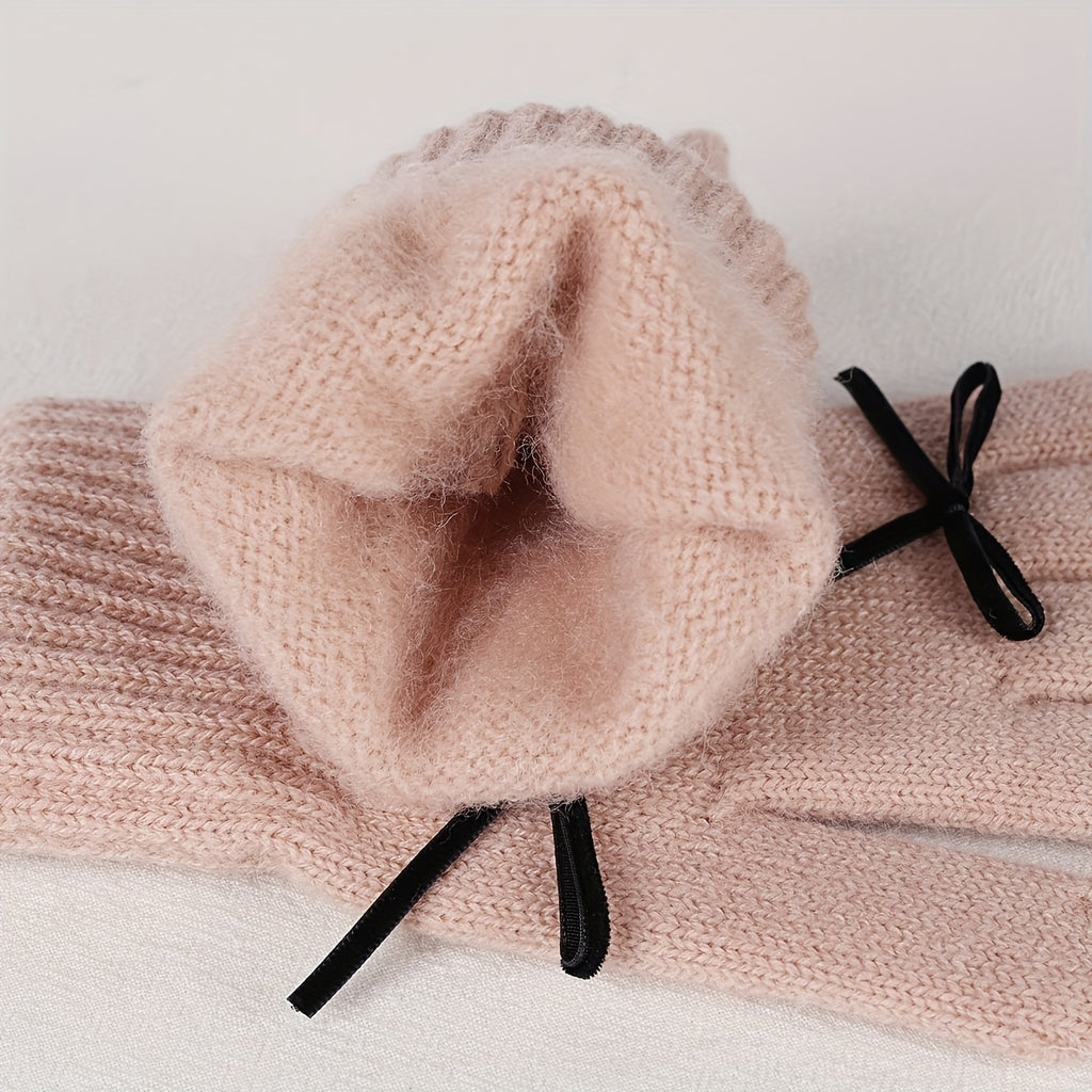 Gants à poignet côtelé en maille — lot de 2 paires